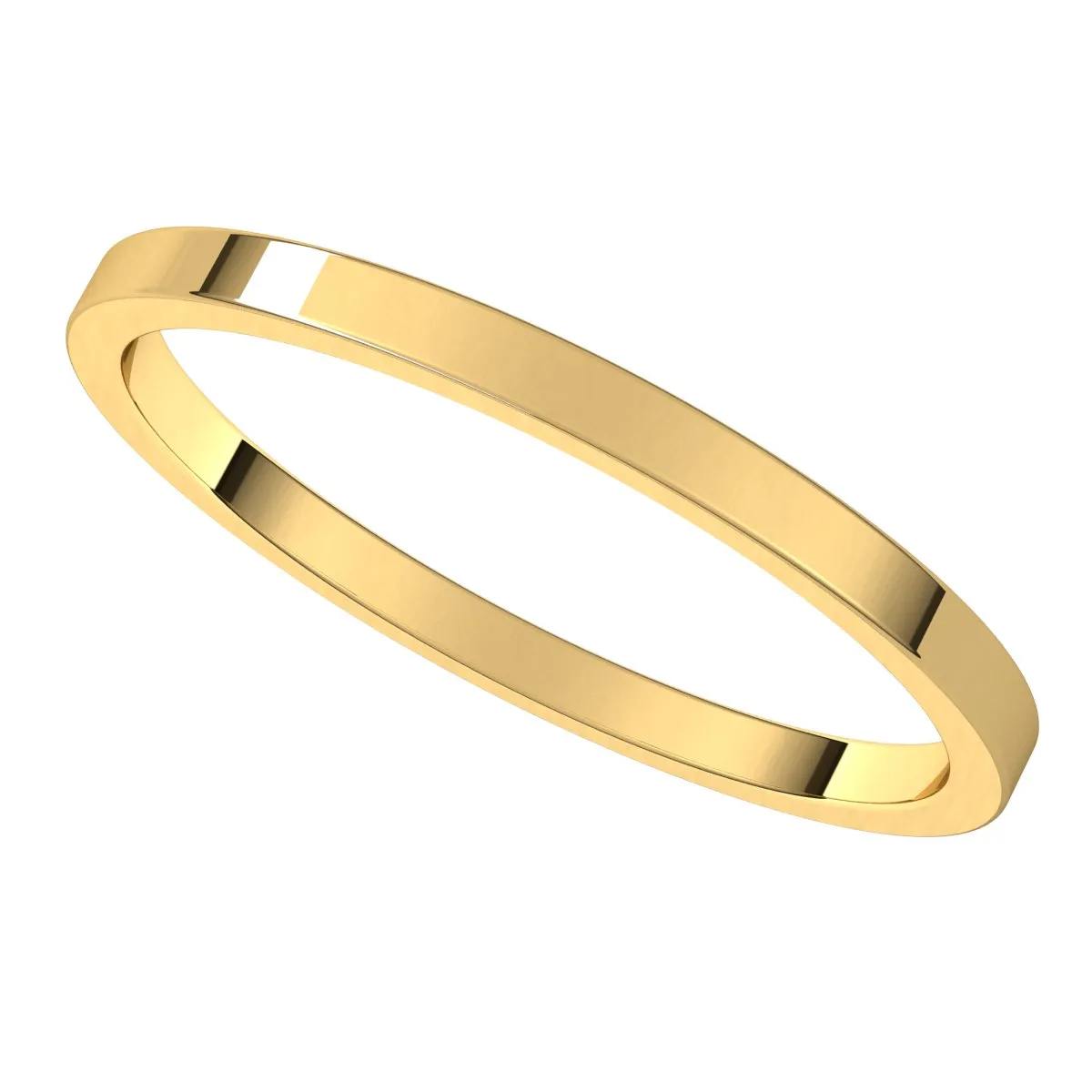 10K Yellow Gold 1.5 mm flat Wedding Band