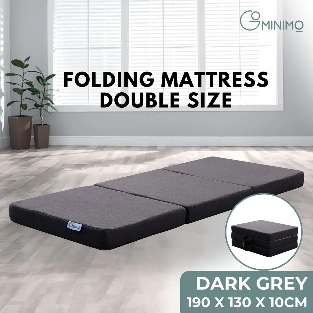 3 Fold Folding Mattress Double Dark Grey