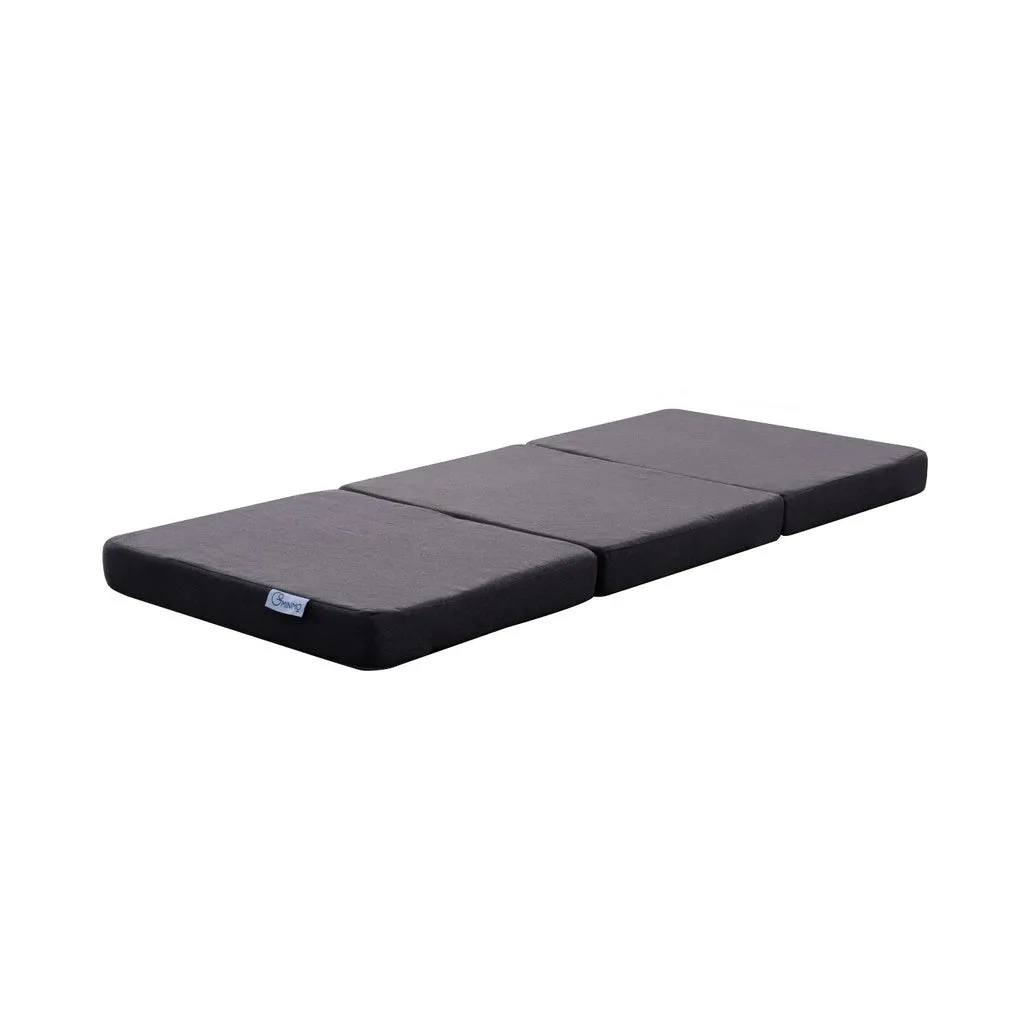 3 Fold Folding Mattress Double Dark Grey