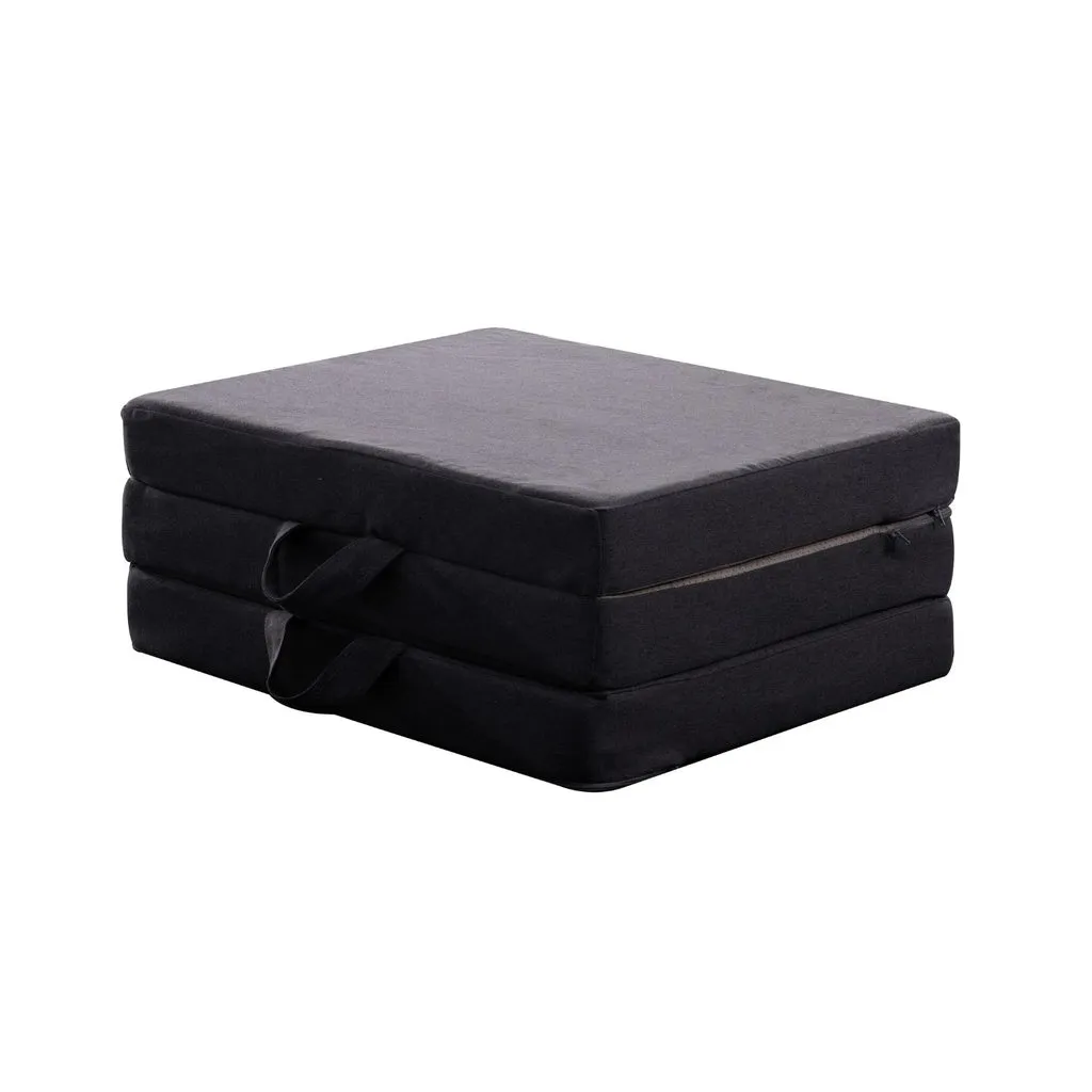 3 Fold Folding Mattress Double Dark Grey