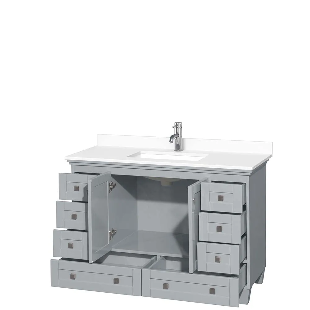 Acclaim 48 Inch Single Bathroom Vanity in Oyster Gray