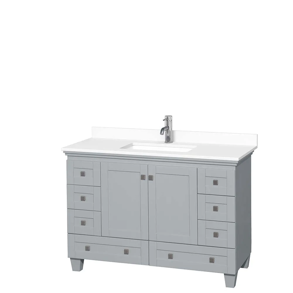 Acclaim 48 Inch Single Bathroom Vanity in Oyster Gray