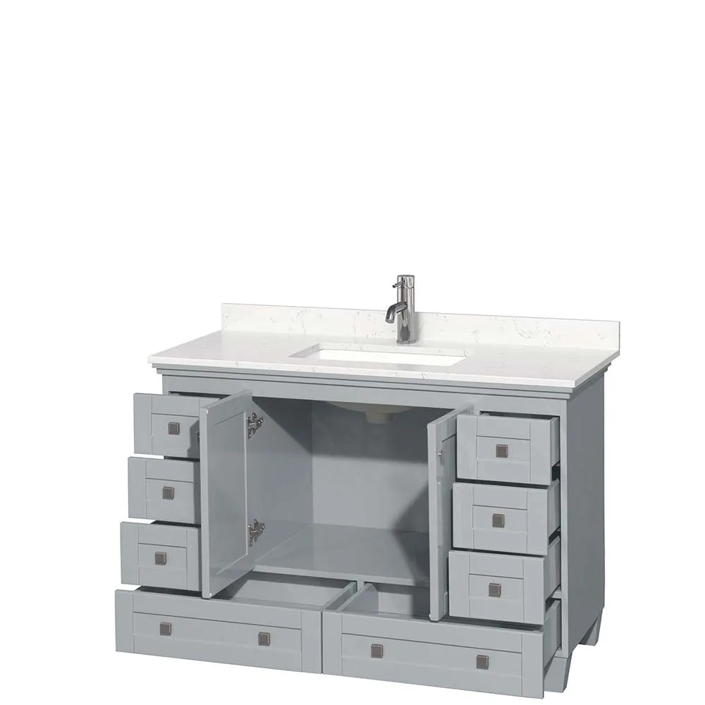 Acclaim 48 Inch Single Bathroom Vanity in Oyster Gray