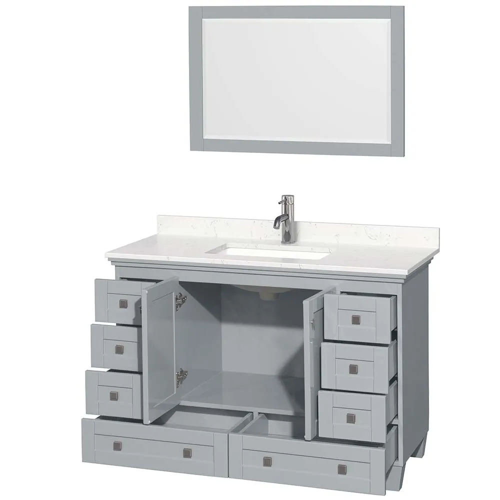 Acclaim 48 Inch Single Bathroom Vanity in Oyster Gray