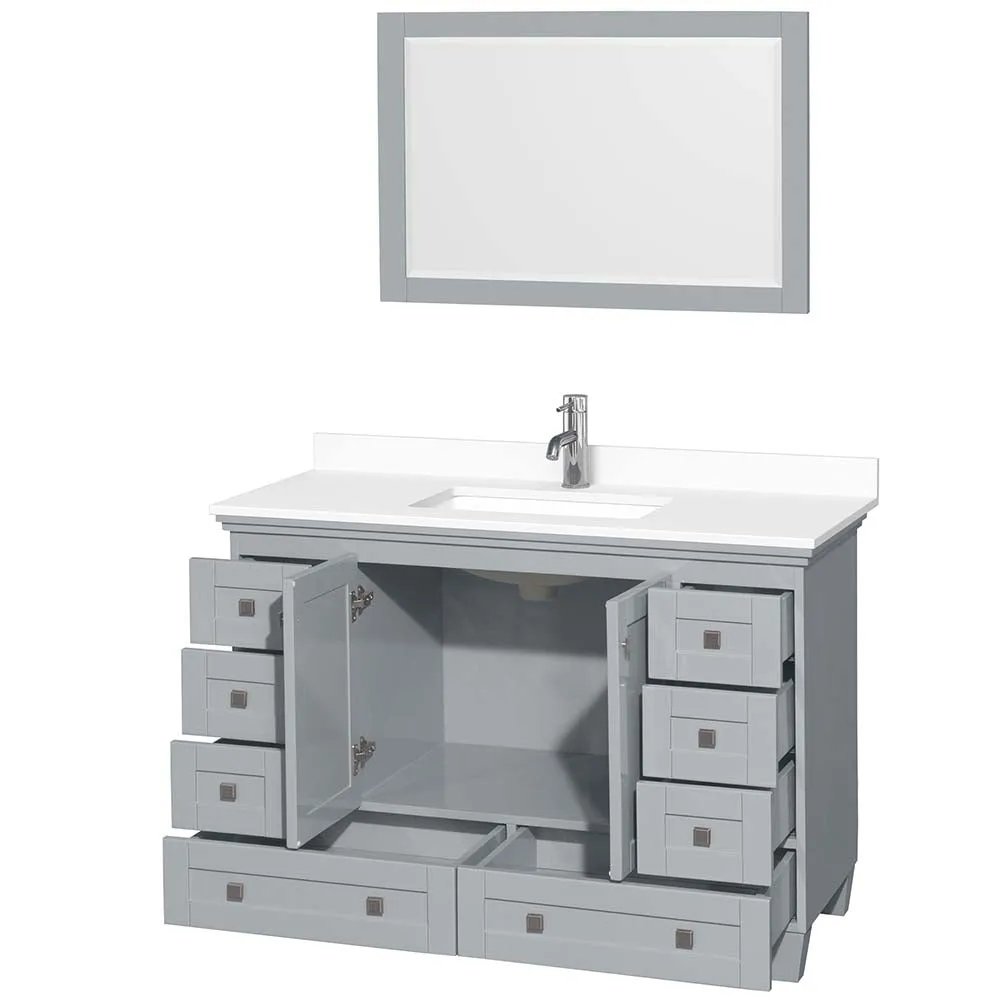 Acclaim 48 Inch Single Bathroom Vanity in Oyster Gray