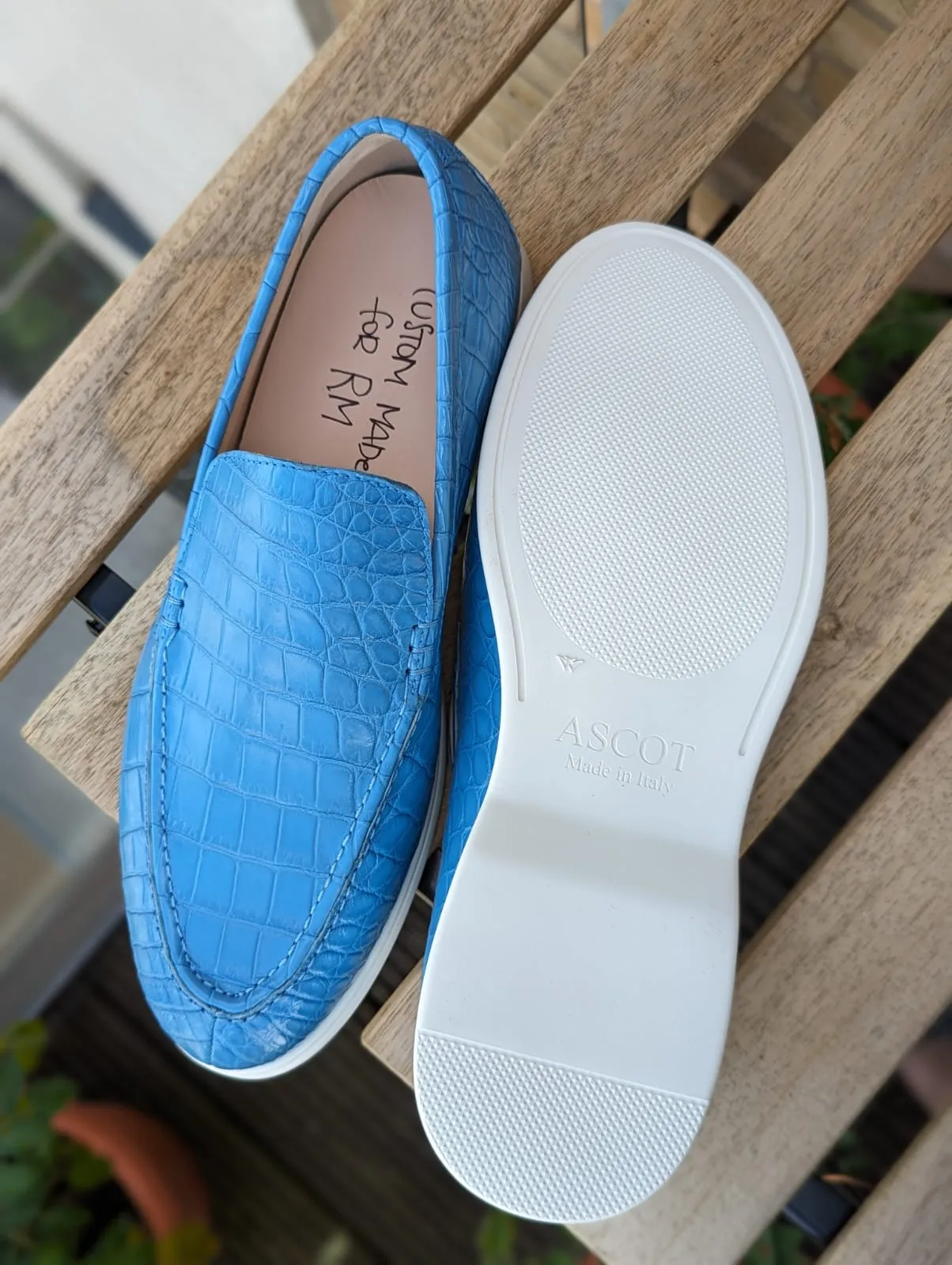 Ascot Cannes - Light Blue Crocodile