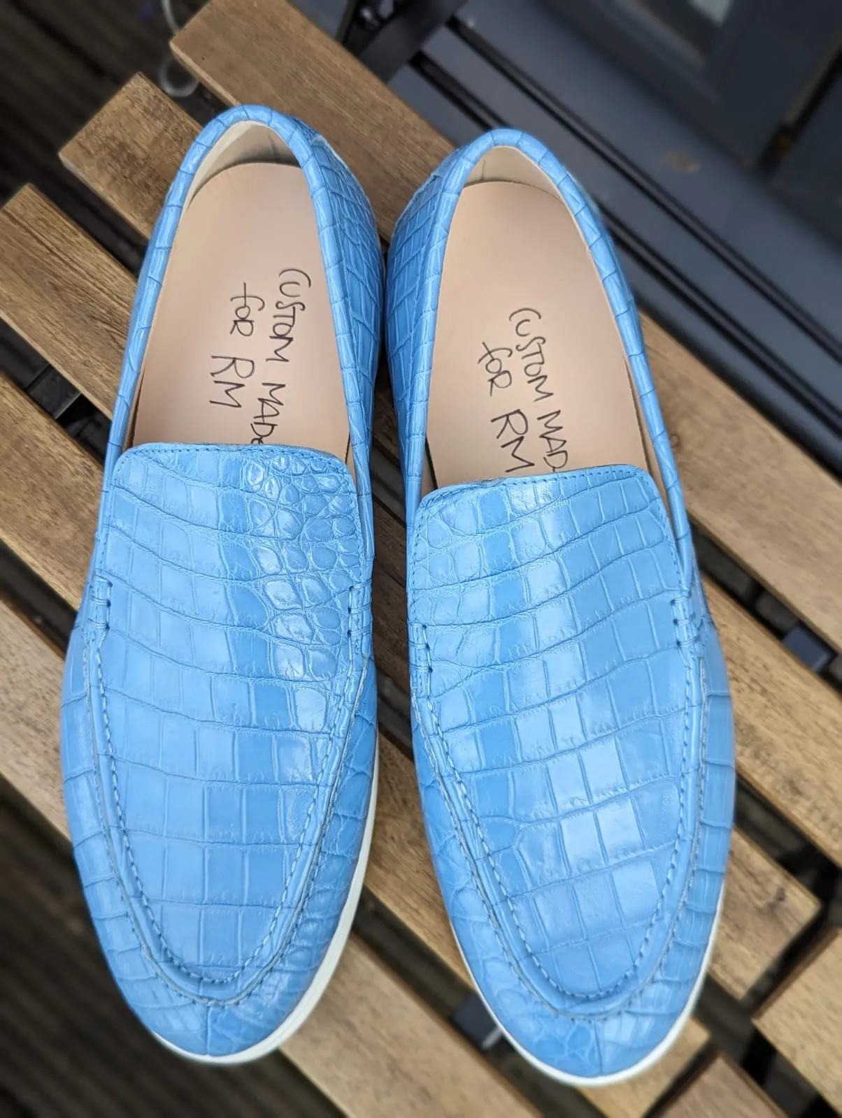 Ascot Cannes - Light Blue Crocodile