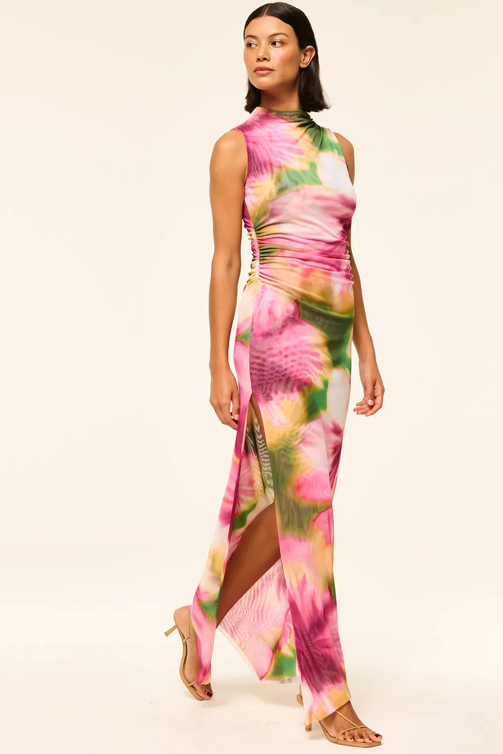 Athena Dress in Blurred Hibiscus by Misa