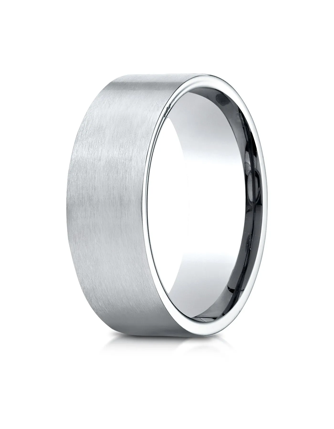 Benchmark Palladium 8mm Comfort-Fit Satin-Finished Carved Design Wedding Band Ring (Sizes 4 - 15 )
