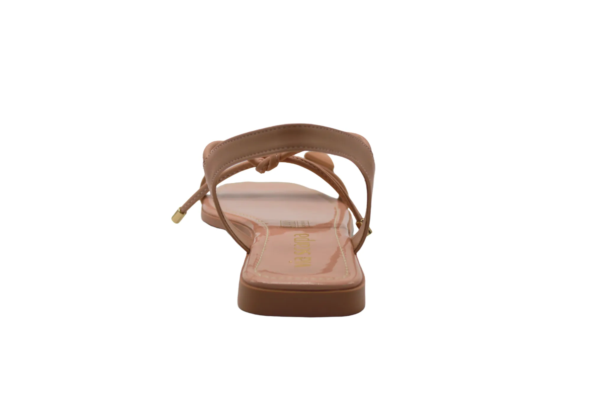Blush Pink Studded Flat Sandals