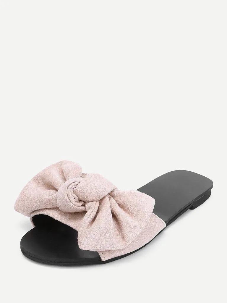 Bow Detail Flat Sandals