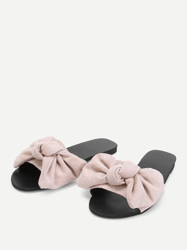 Bow Detail Flat Sandals