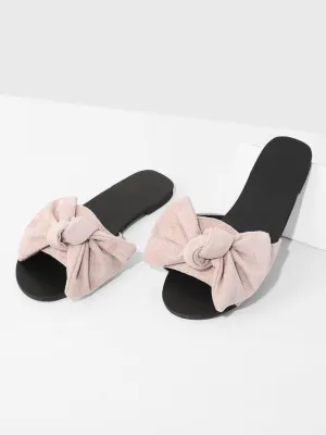 Bow Detail Flat Sandals