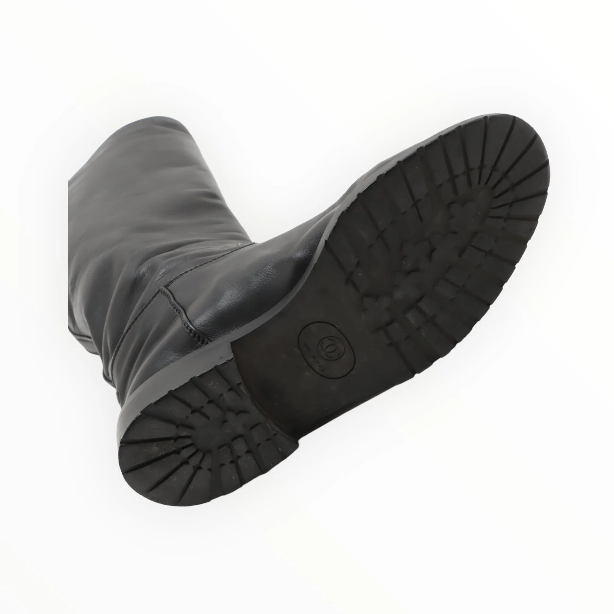 Chanel Pull-On Riding Boots - Black - Size 37