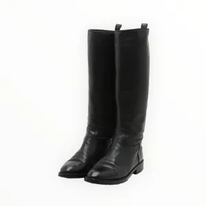 Chanel Pull-On Riding Boots - Black - Size 37