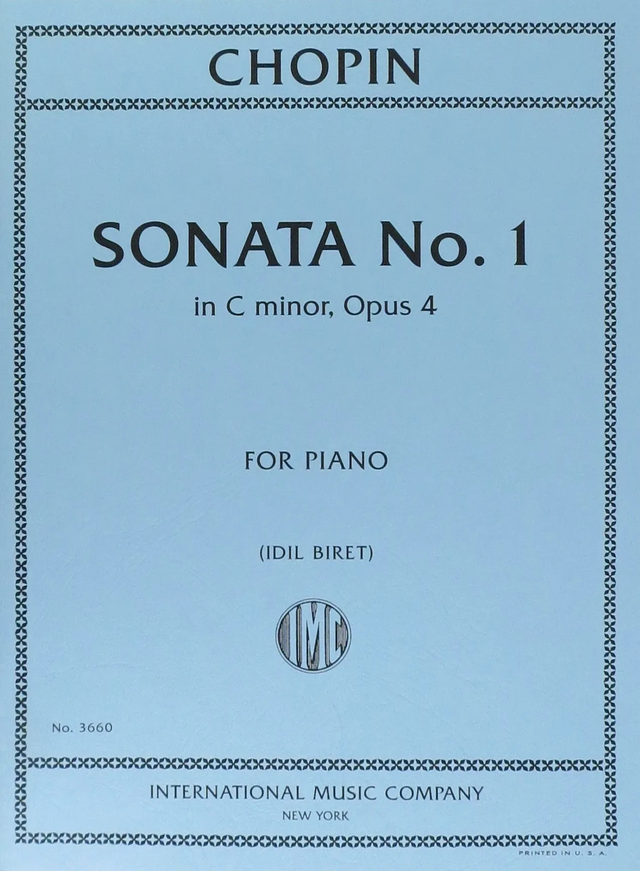 Chopin, Sonata No. 1 in C minor, Opus 4