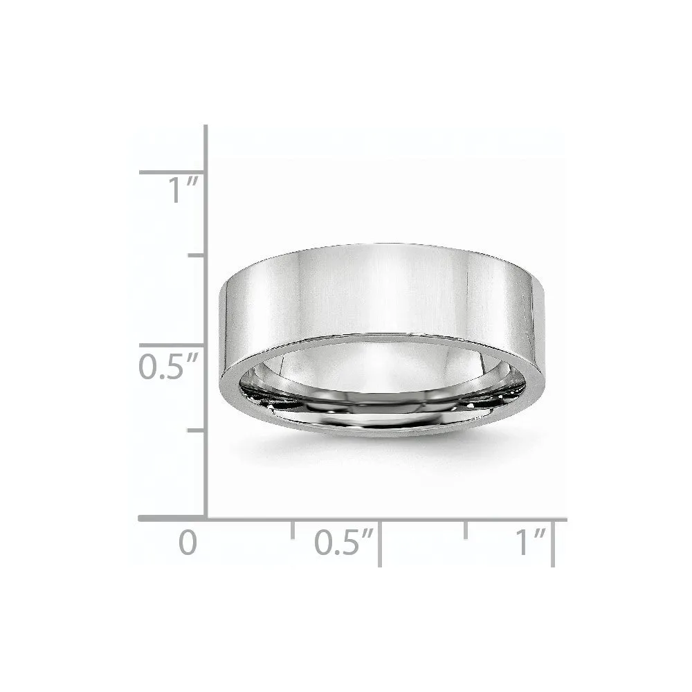 Cobalt Flat Polished 7mm Band