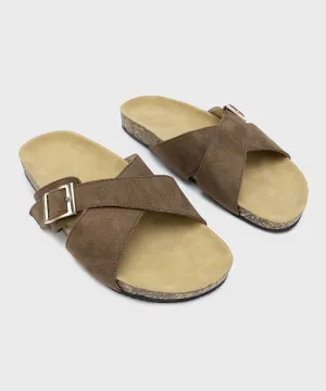 Comfort Slides with Buckle Detail