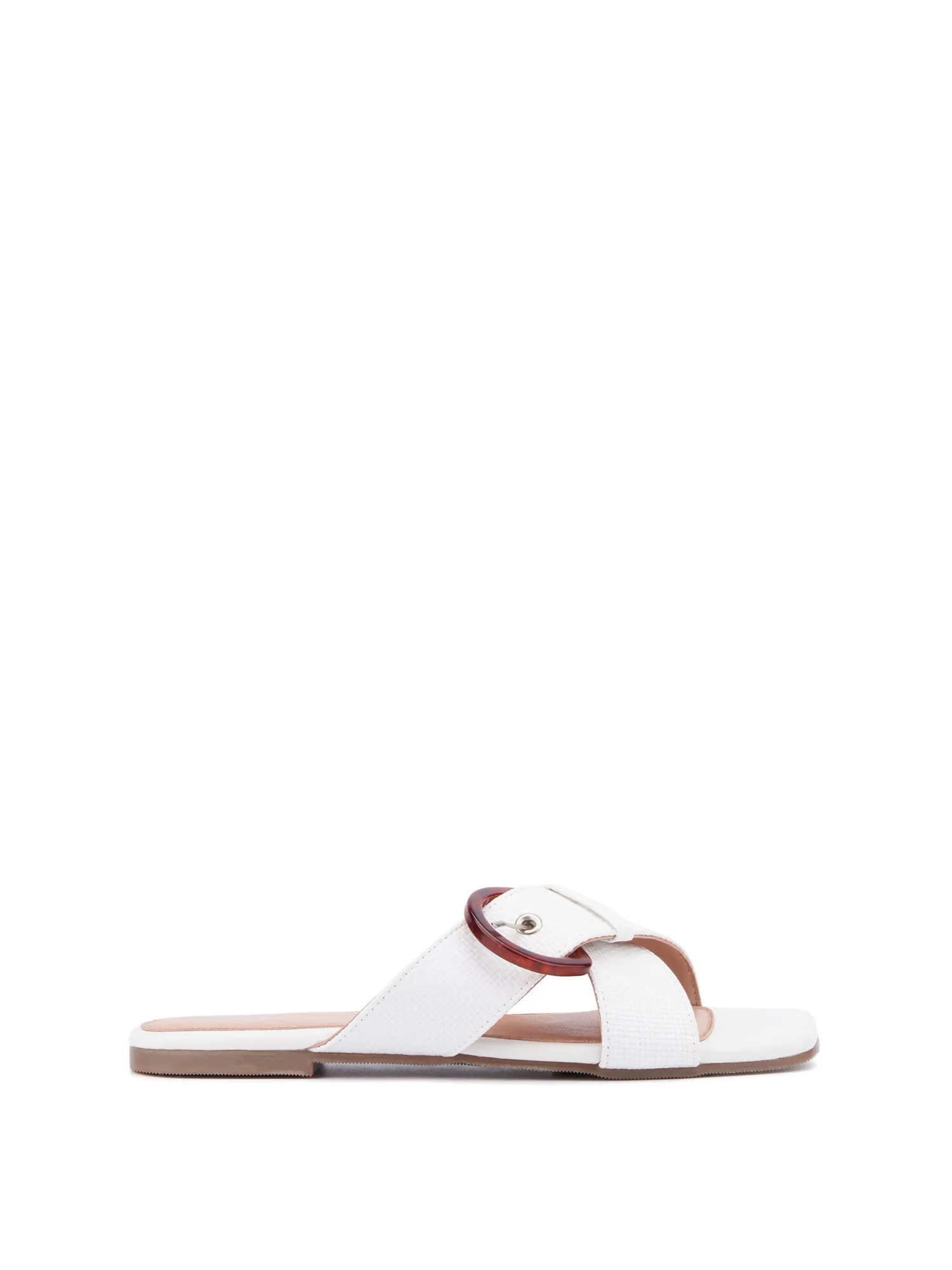 Criss-Cross Buckle Flat Sandal