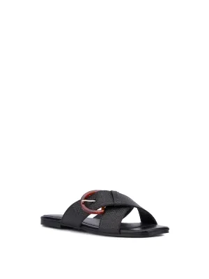 Criss-Cross Buckle Flat Sandal