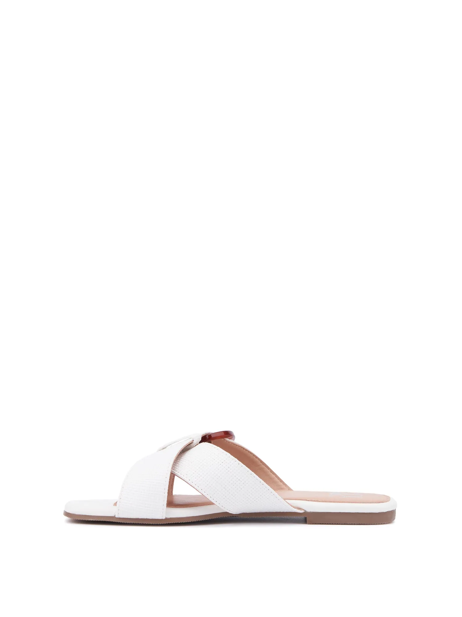 Criss-Cross Buckle Flat Sandal