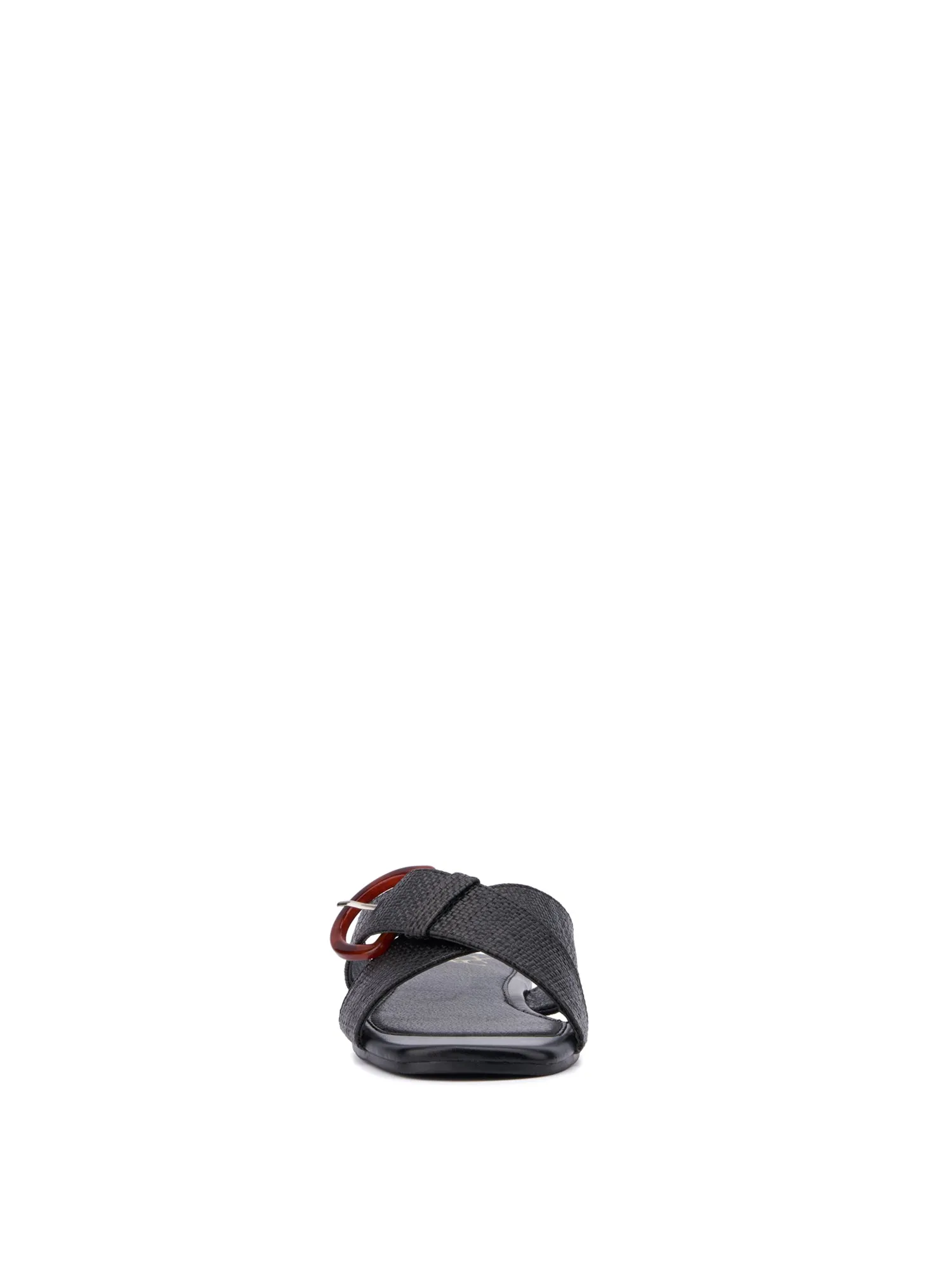 Criss-Cross Buckle Flat Sandal