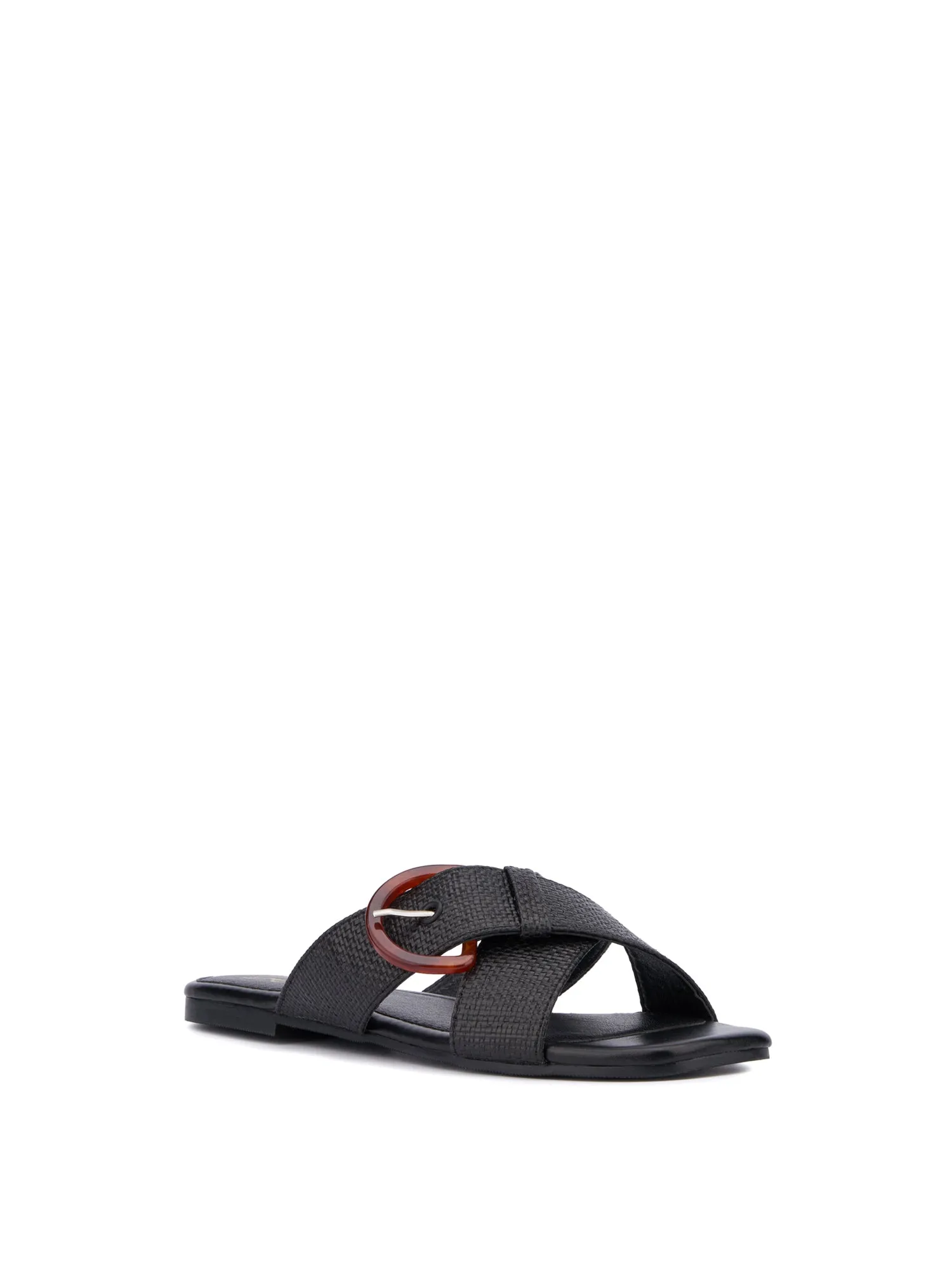 Criss-Cross Buckle Flat Sandal