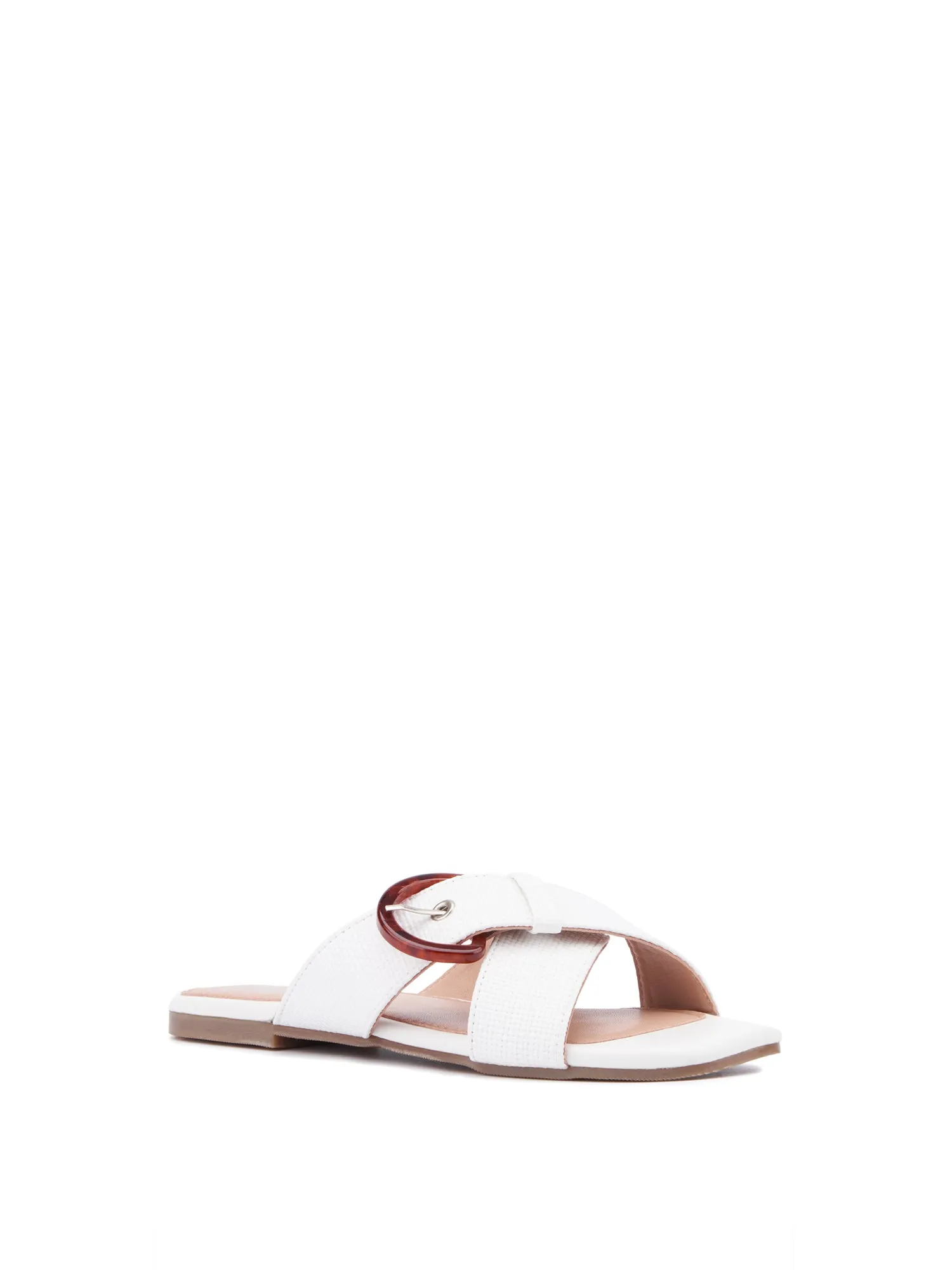 Criss-Cross Buckle Flat Sandal