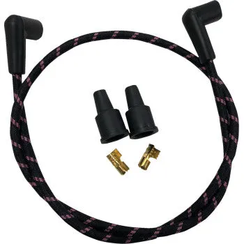 Electric Ignition Spark Plug Wire Kit -Black/Pink