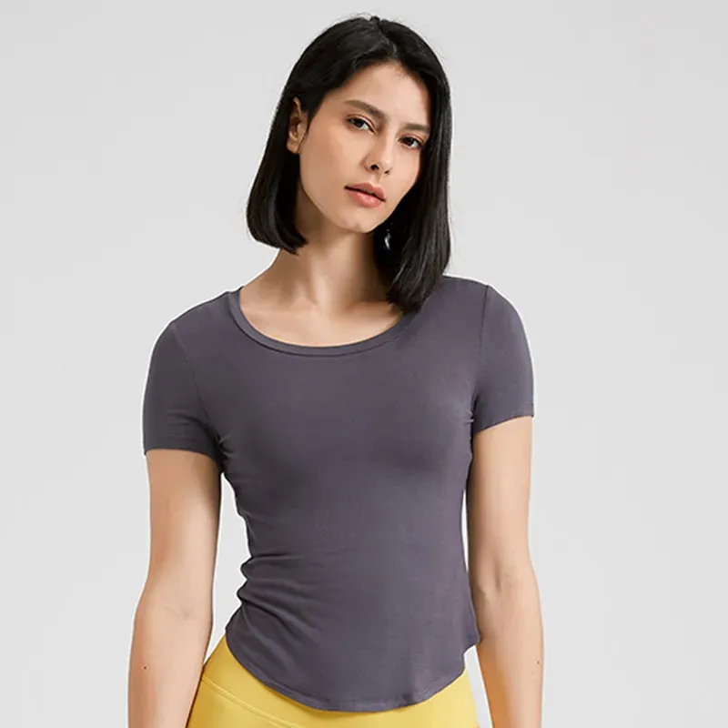 Elena Short Sleeve Twist Back Cutout Crop Top