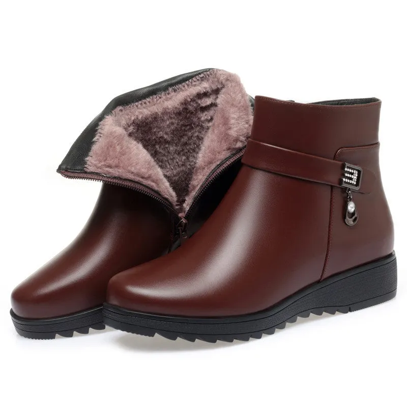 Female Flat Bottom Flat Heel Suede Boots