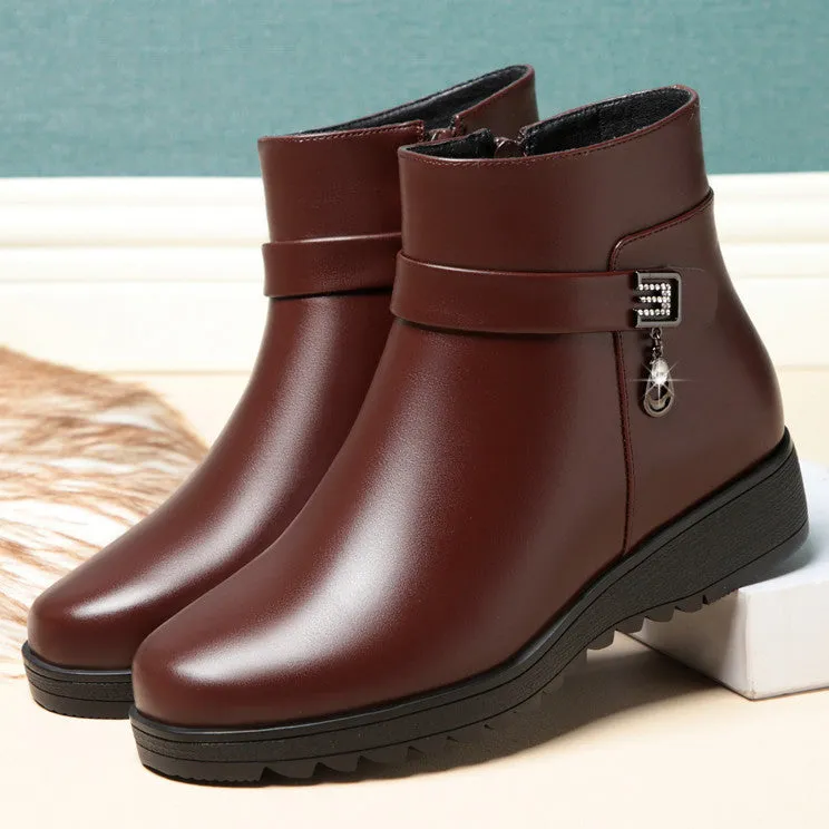 Female Flat Bottom Flat Heel Suede Boots