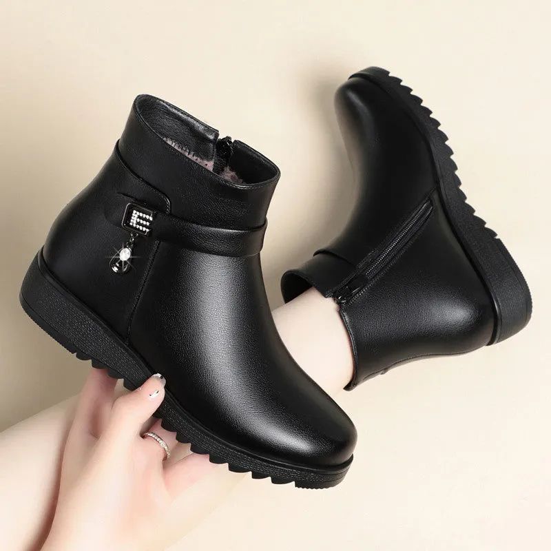 Female Flat Bottom Flat Heel Suede Boots