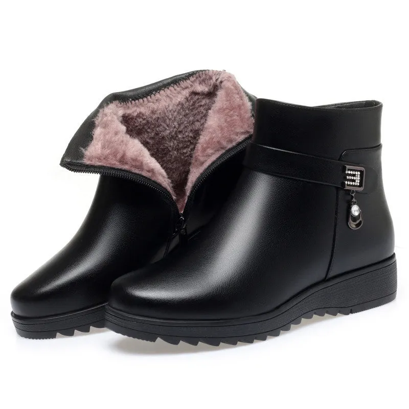 Female Flat Bottom Flat Heel Suede Boots