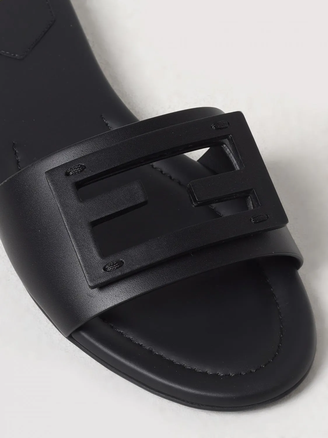 Fendi Flat Sandals Woman Black