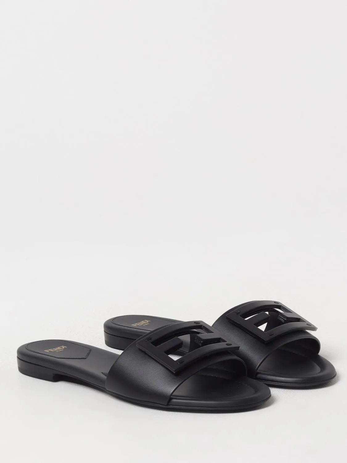 Fendi Flat Sandals Woman Black
