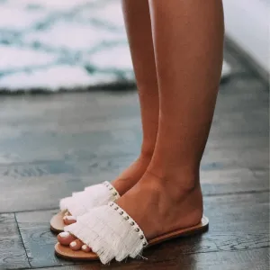 Fringe Forever Sandals (Ivory)