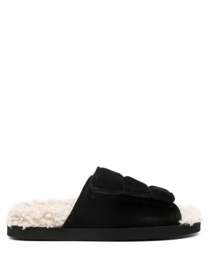 GIABORGHINI faux-shearling slides