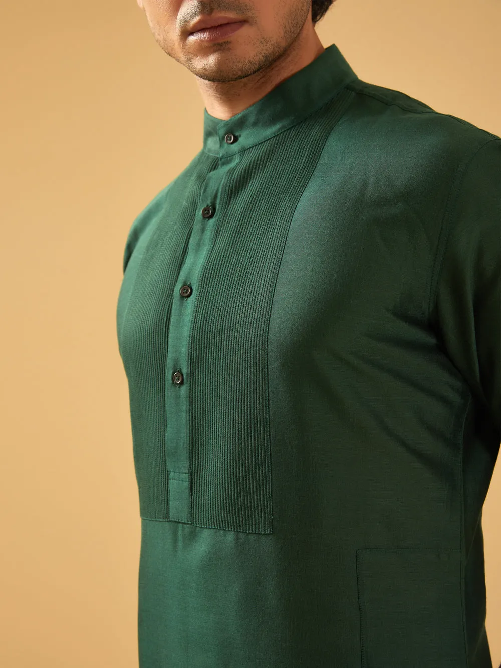Green Silk Kurta