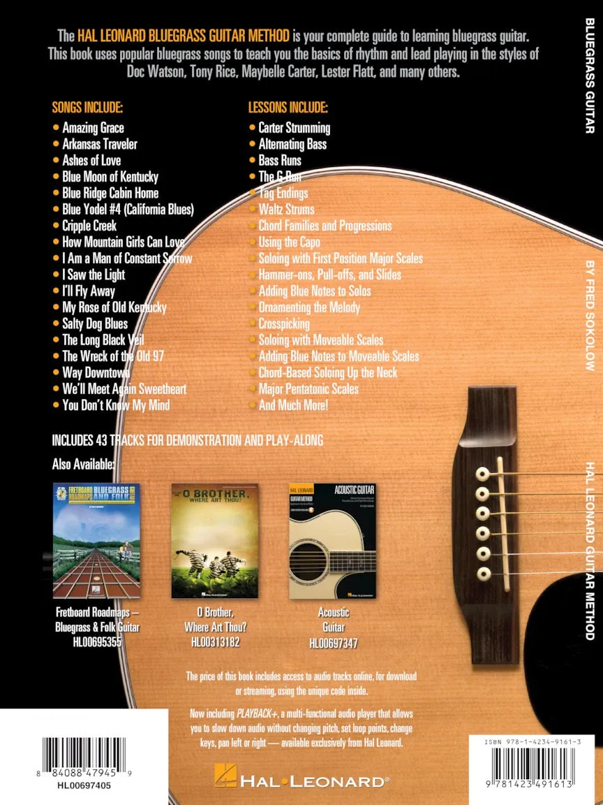 HAL LEONARD BLUEGRASS GUITAR METHOD Learn to Play Rhythm and Lead Bluegrass Guitar with Step-by-Step Lessons and 18 Great Songs