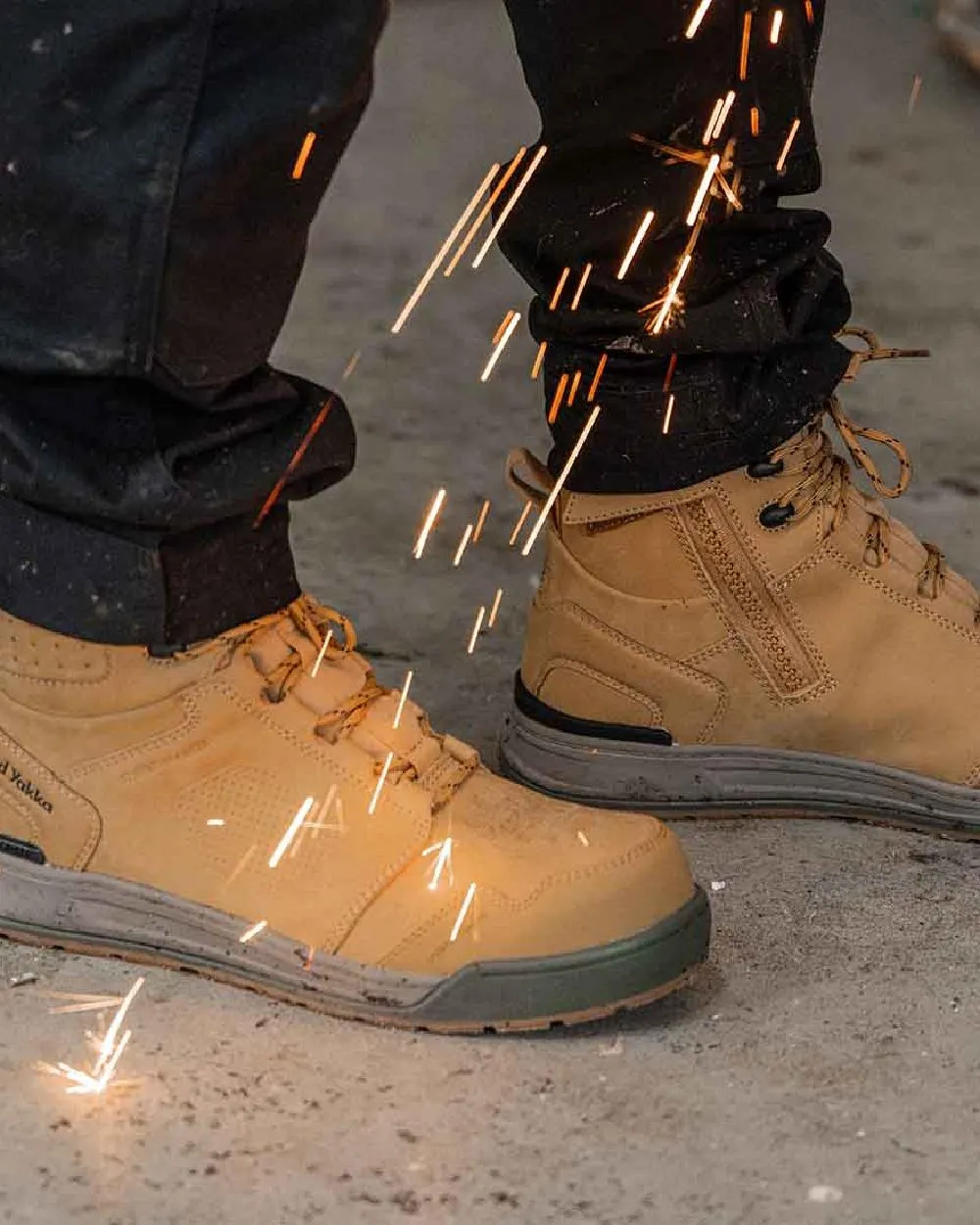 Hard Yakka Mens 3056 Lace Zip Safety Boots