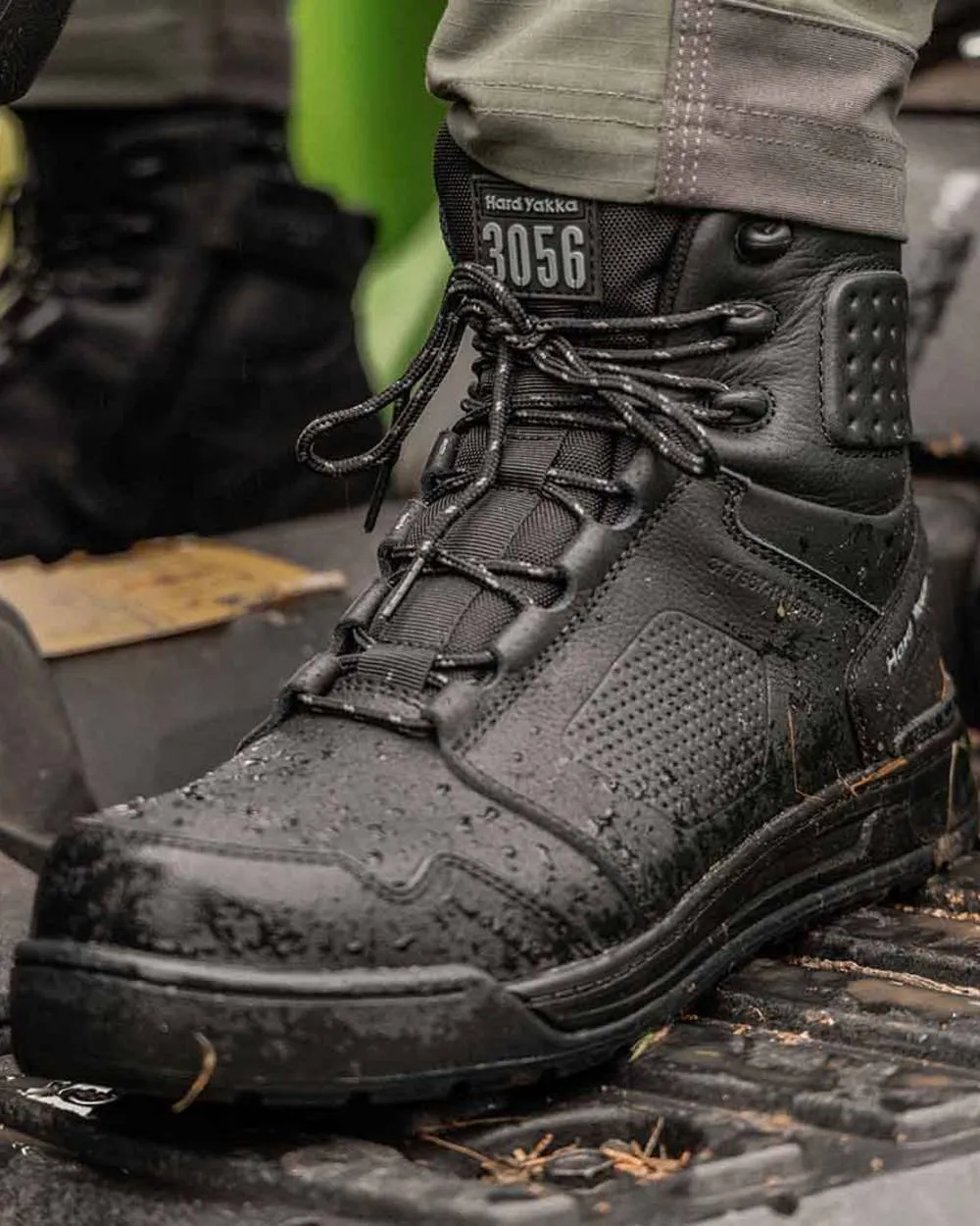 Hard Yakka Mens 3056 Lace Zip Safety Boots