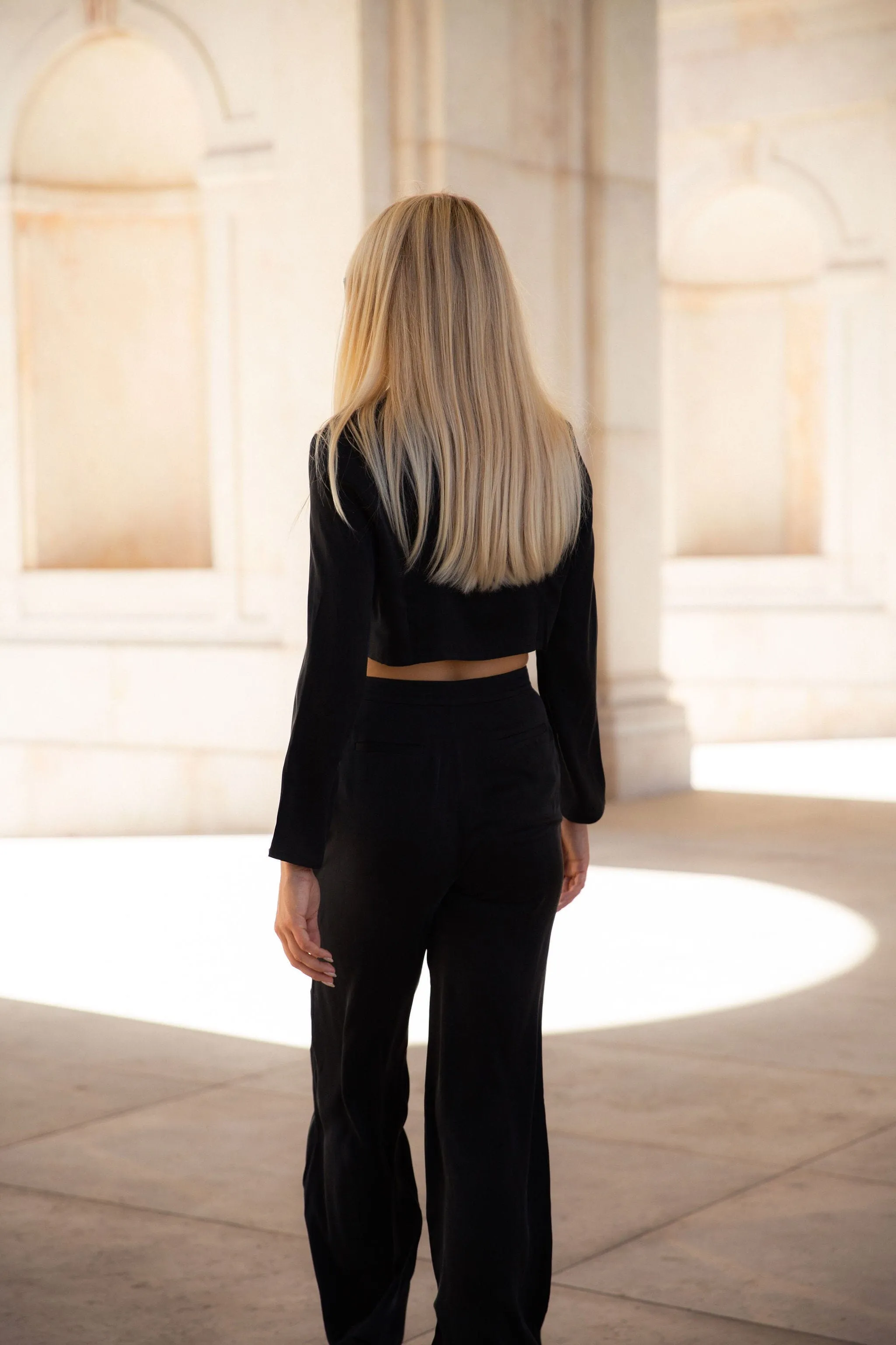 High-Waisted Silk Pant (Short, Regular & Long) - Last Chance Archive