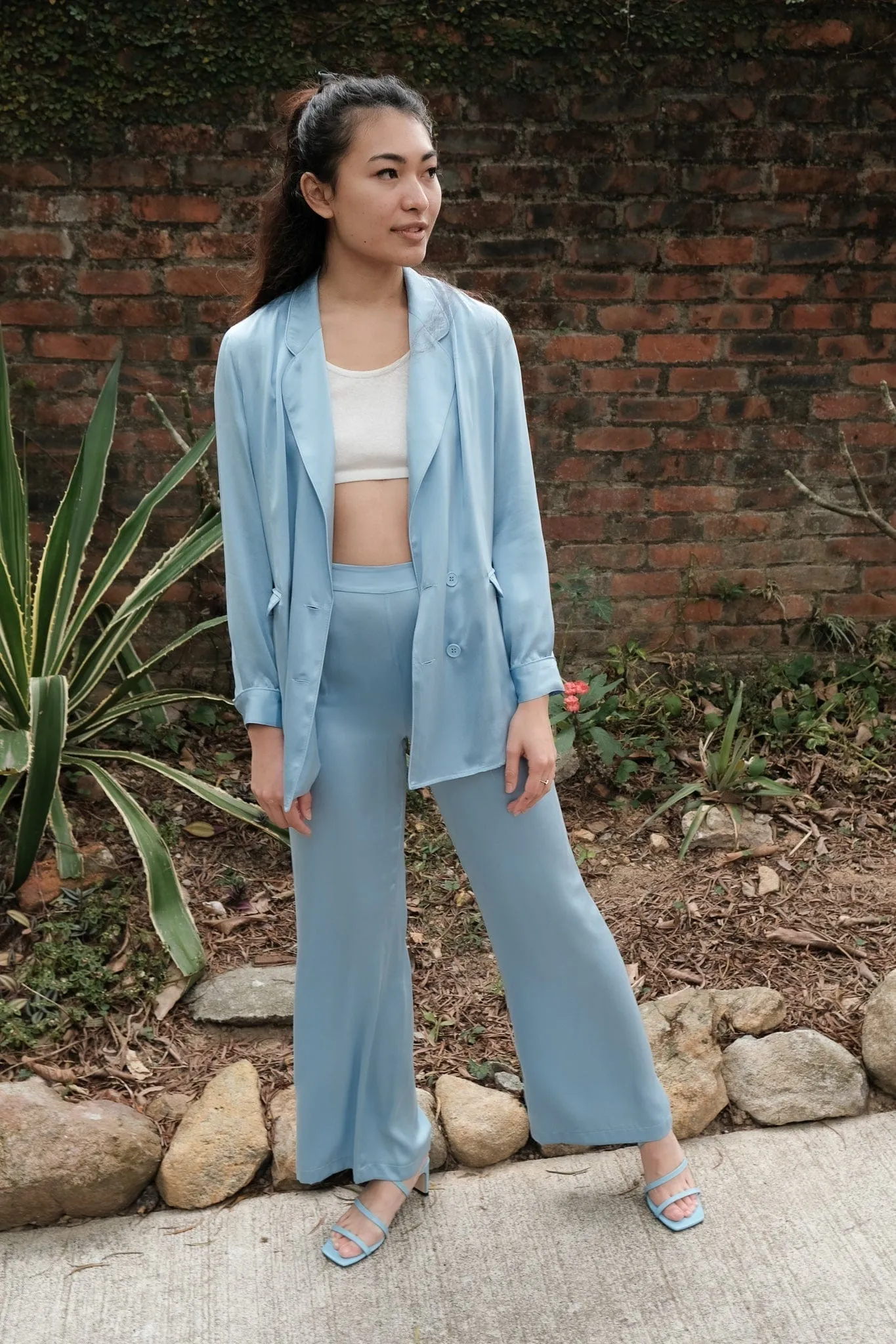 High-Waisted Silk Pant (Short, Regular & Long) - Last Chance Archive