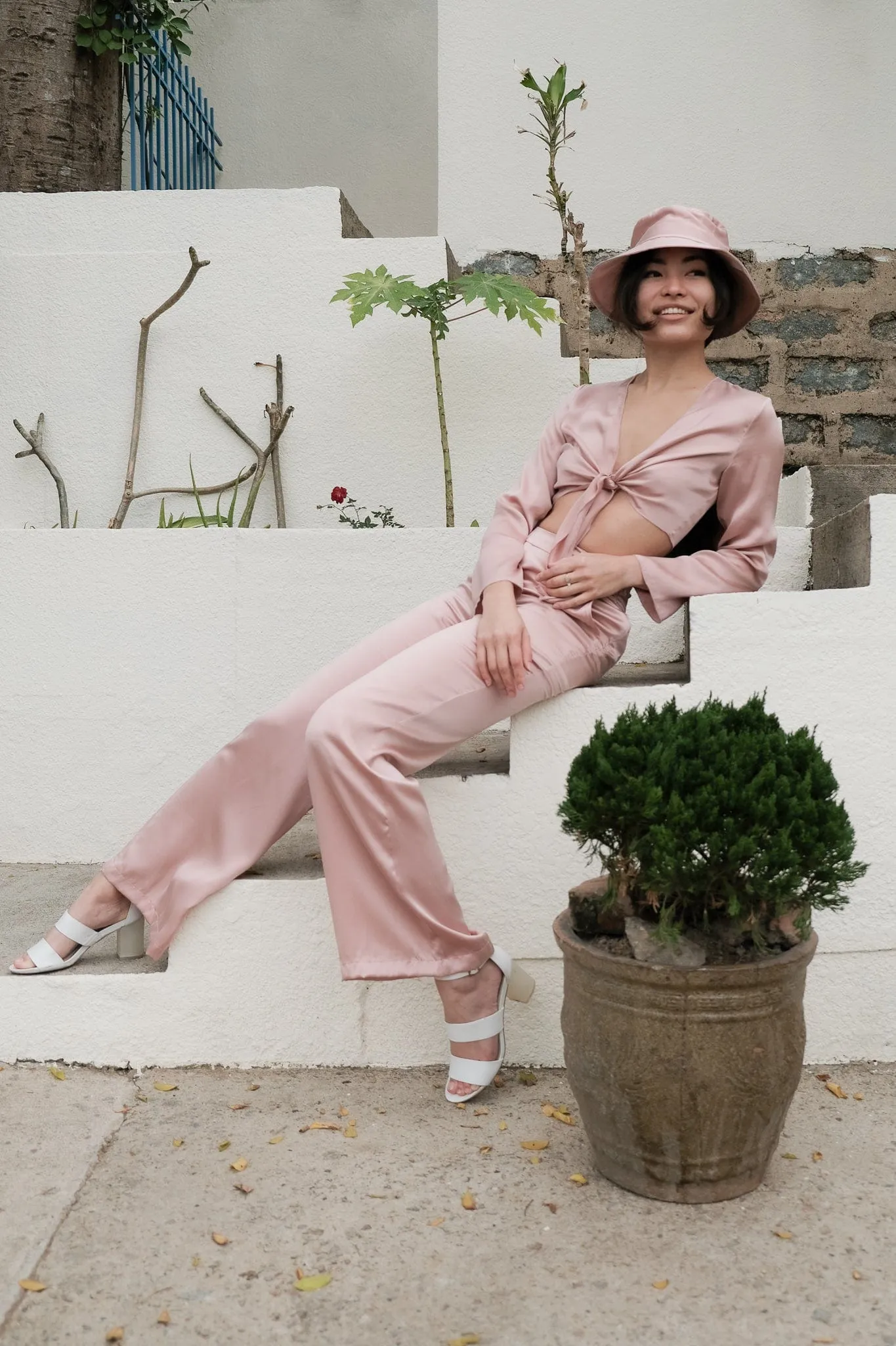 High-Waisted Silk Pant (Short, Regular & Long) - Last Chance Archive