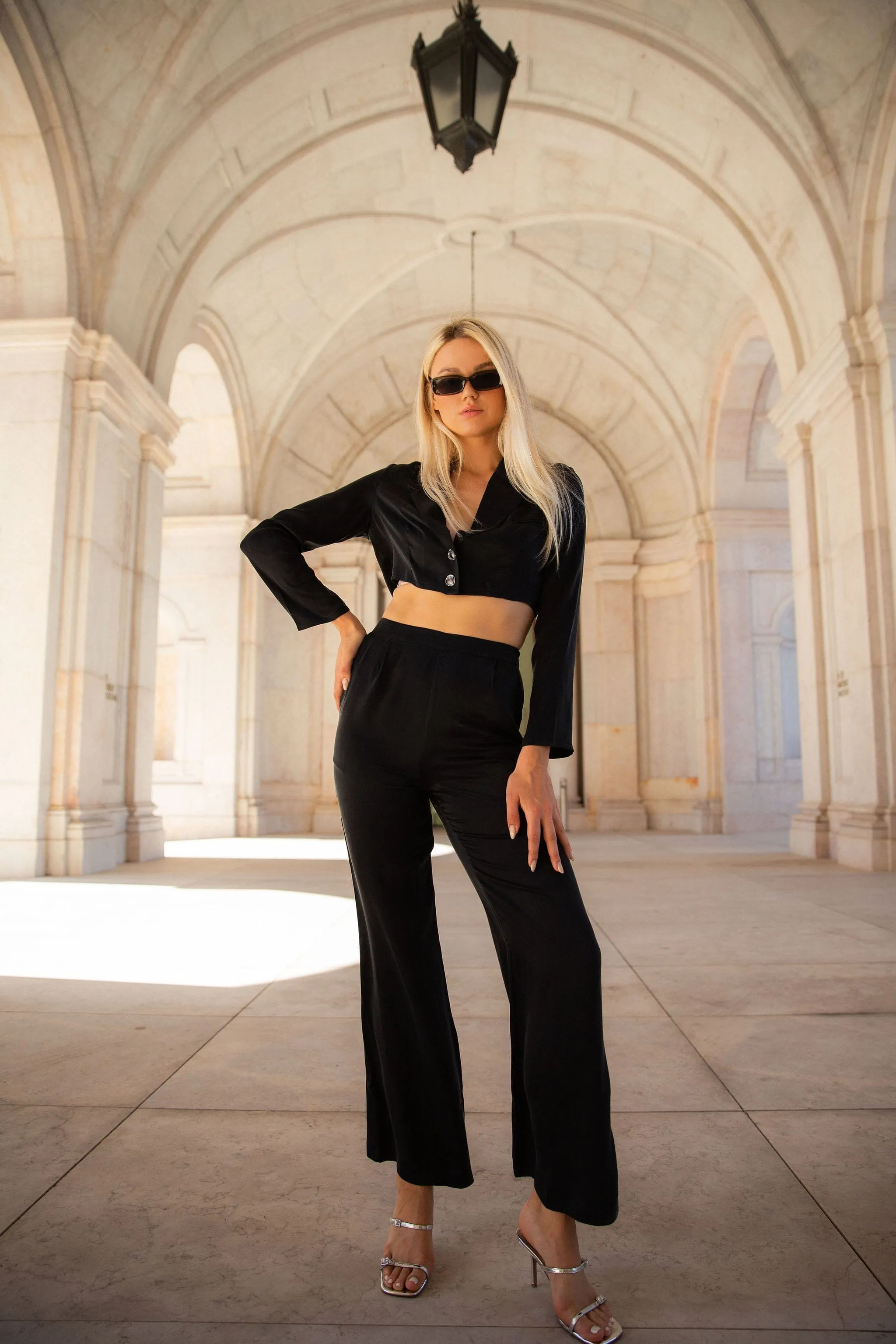 High-Waisted Silk Pant (Short, Regular & Long) - Last Chance Archive