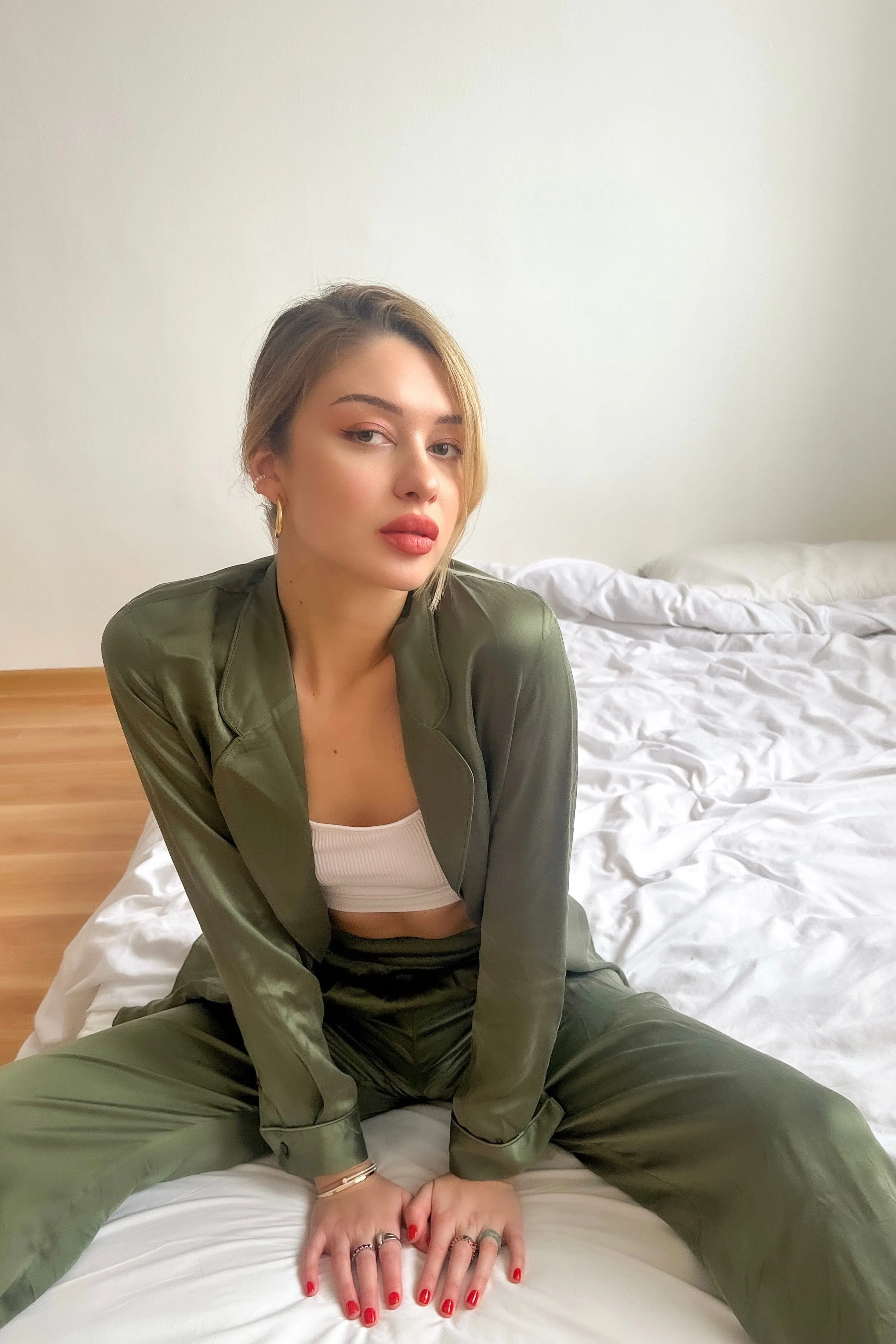 High-Waisted Silk Pant (Short, Regular & Long) - Last Chance Archive