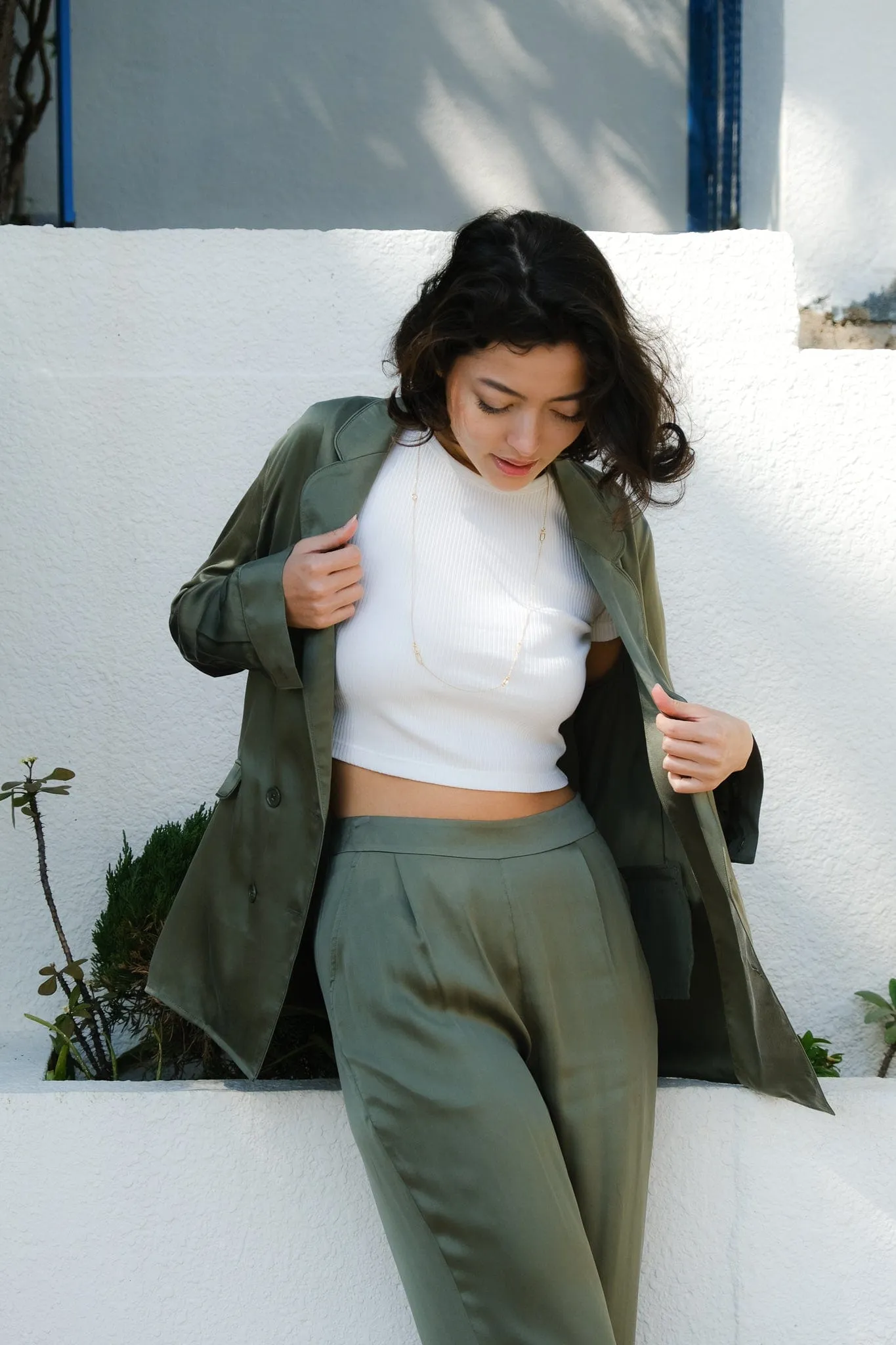 High-Waisted Silk Pant (Short, Regular & Long) - Last Chance Archive