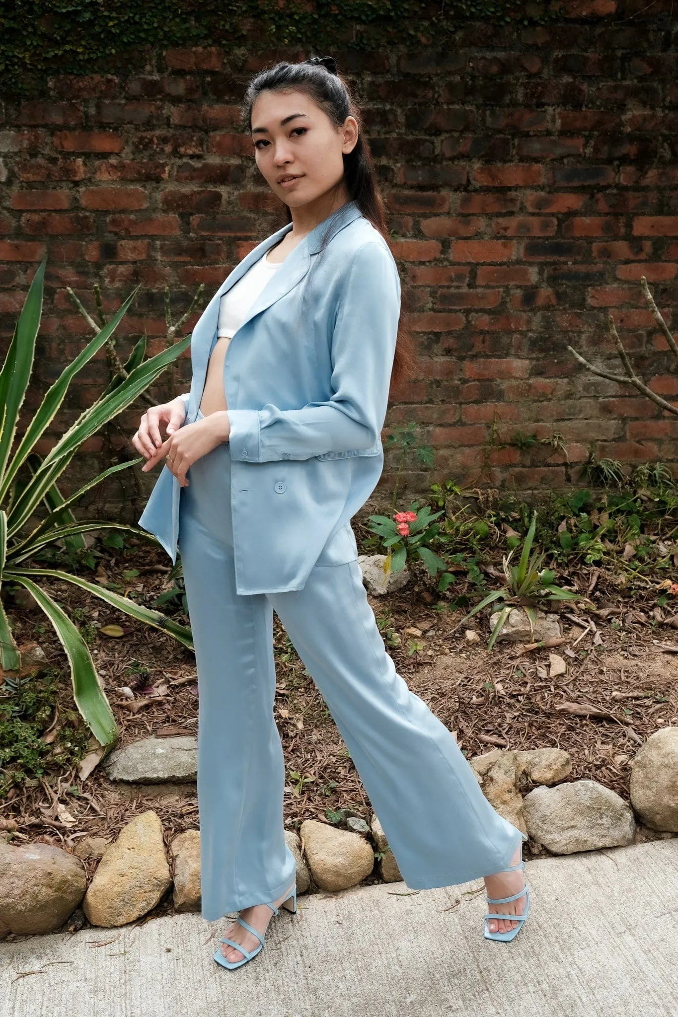 High-Waisted Silk Pant (Short, Regular & Long) - Last Chance Archive