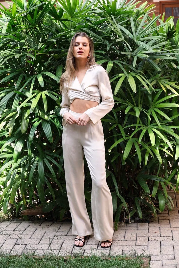 High-Waisted Silk Pant (Short, Regular & Long) - Last Chance Archive